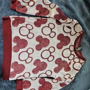 Crewneck Disney Mickey Silhouette Sweatshirt Sleepshirt